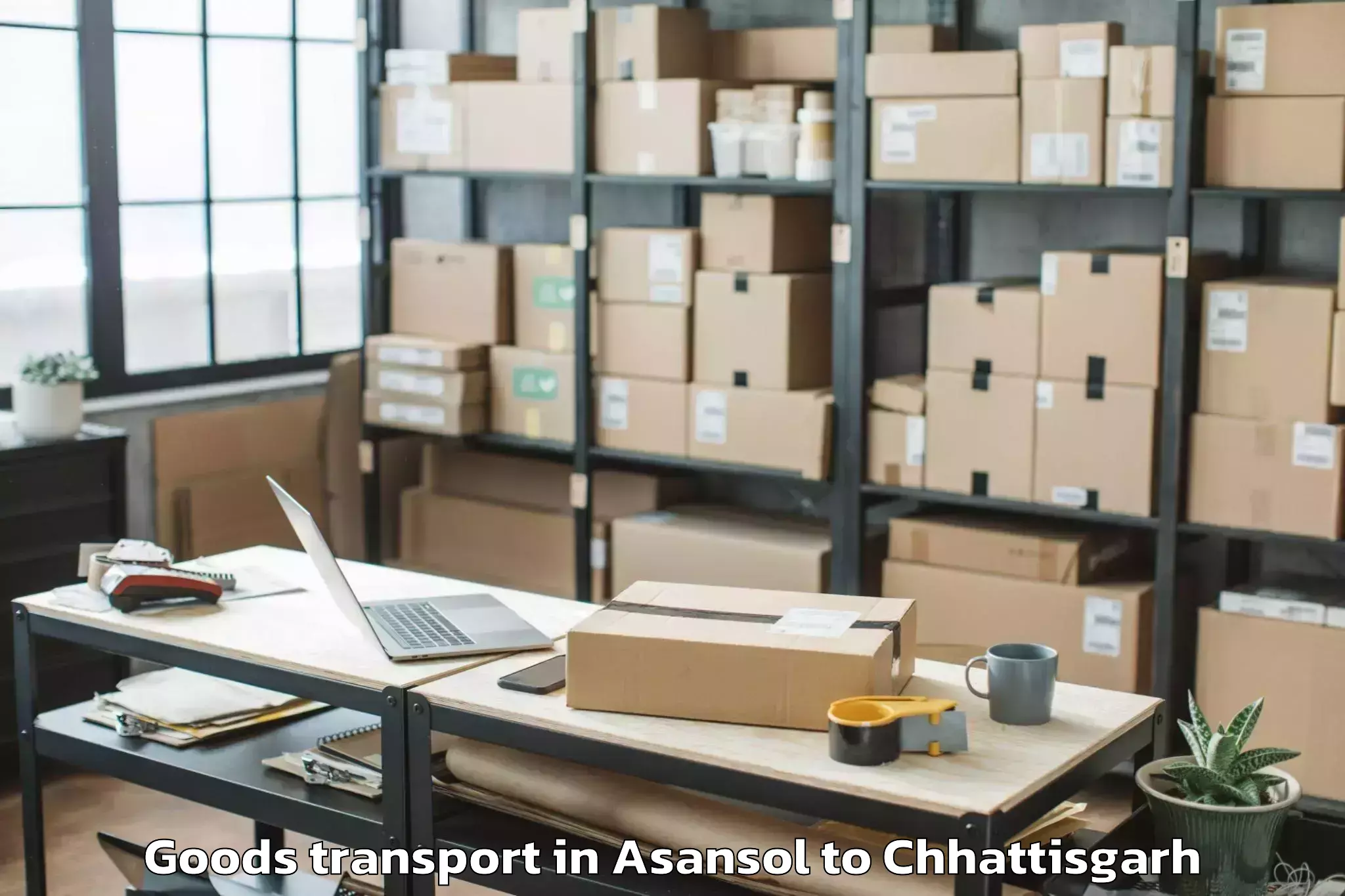 Easy Asansol to Bhanupratappur Goods Transport Booking